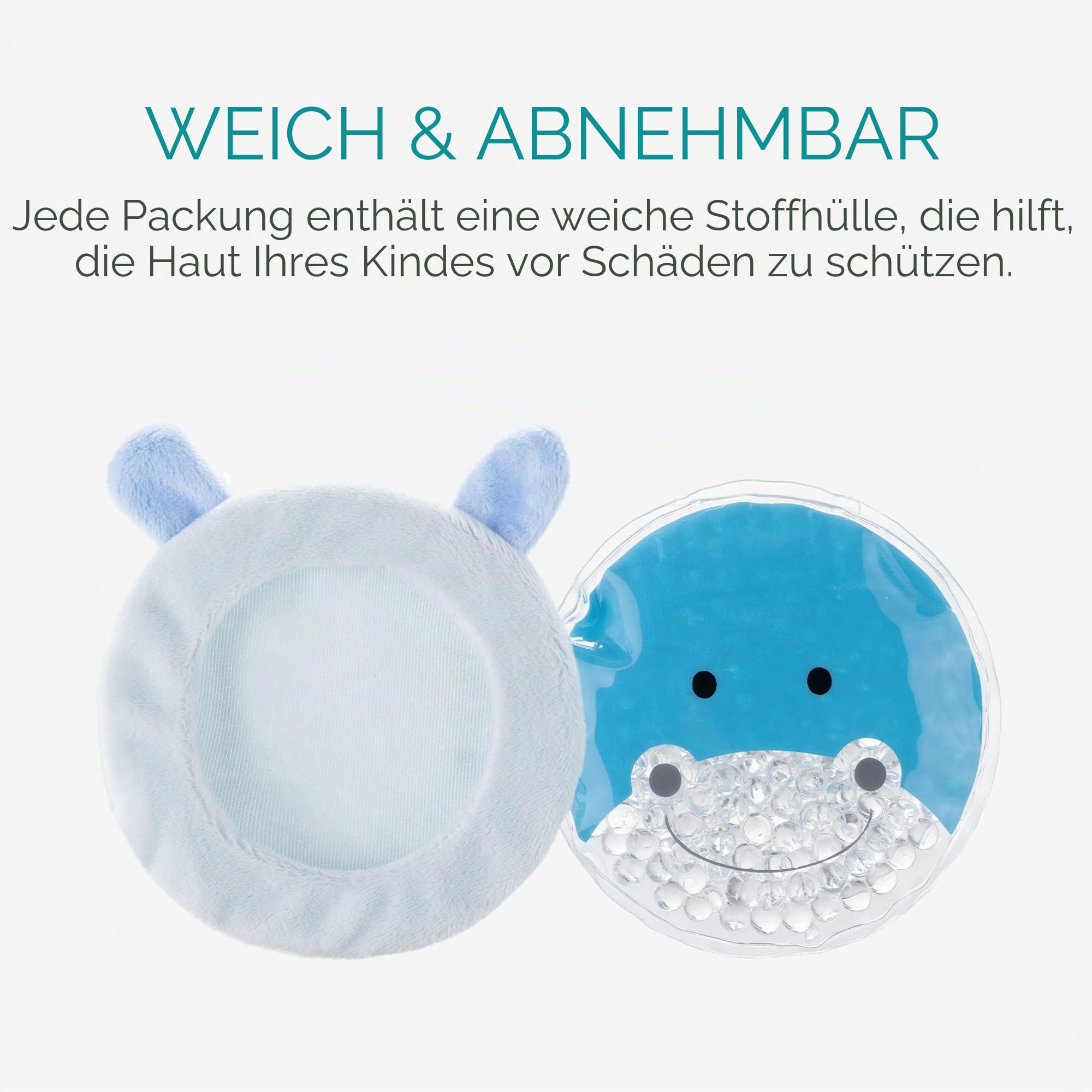 Navaris Kühlkissen 5 teilig - 5x Kälte Kissen Set kalt - Gelkissen Kompresse Kühlpack - Gel Kühlpads für Kinder und Erwachsene