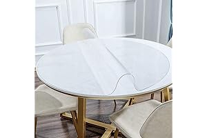 NECAUX 18 Inch Clear Round Table Cover Protector: Your Table's Invisible Shield