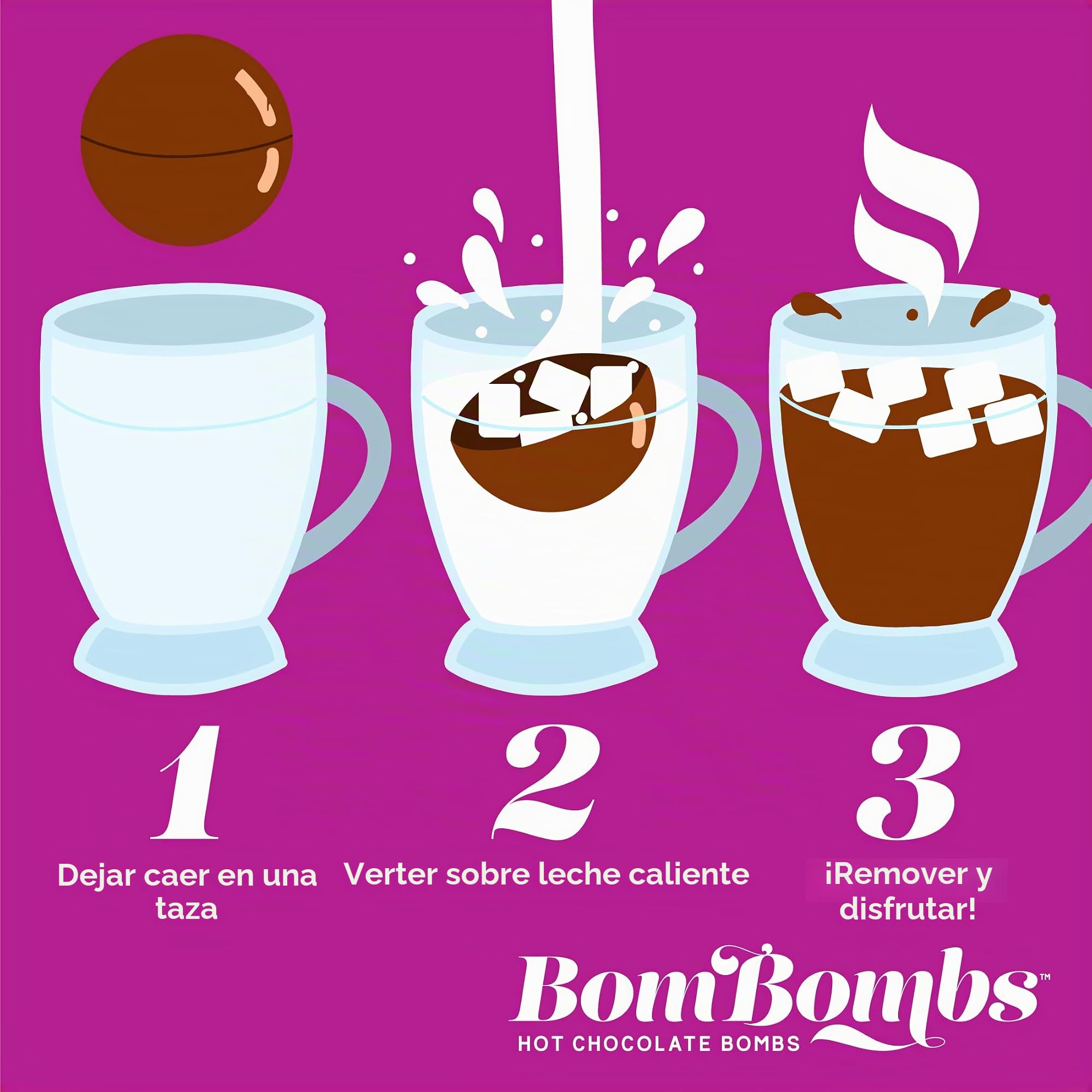 Thoughtfully BomBombs Bombas de Cacao - 10 deliciosas bolas de chocolate con relleno de malvavisco para chocolate caliente/cacao