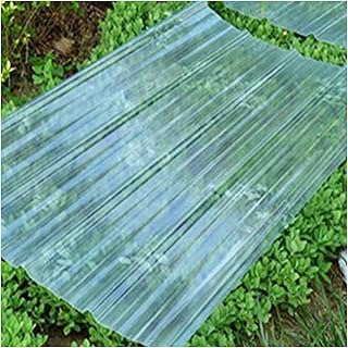 Polycarbonate Roll Daylighting Glassfiber Easy Installation Corrugated Roof Tiles Park Pavilion Roof(A,0.9x1.2m/2.95x3.94ft)