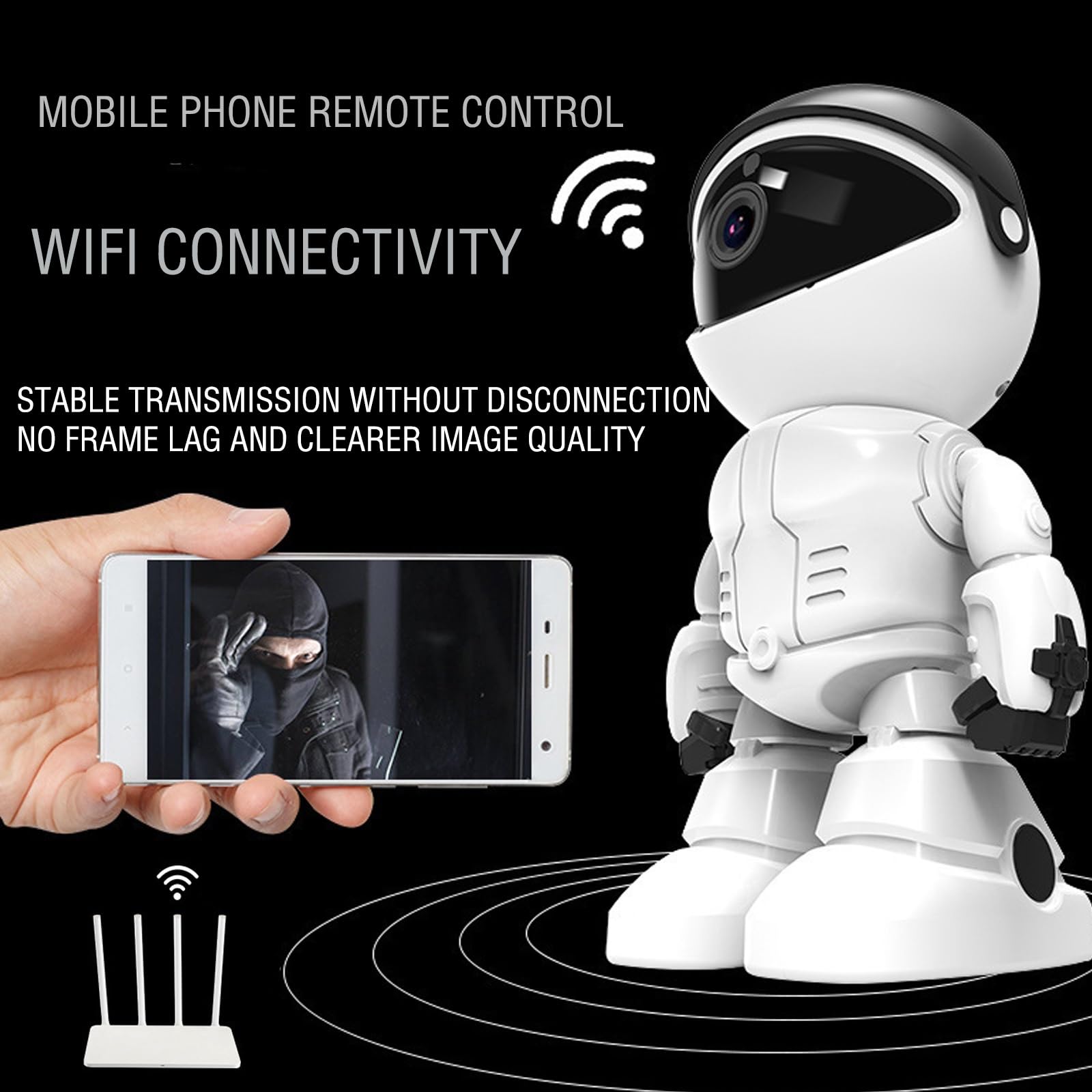 Wireless Indoor Motion Detection Camera, Wireless with Phone App 2k 5g/2.4ghz Wifi Home Security Baby/Pet Indoor Camera, for Color Night Vision, Siren Alarm, Human Detection(Silver plated)
