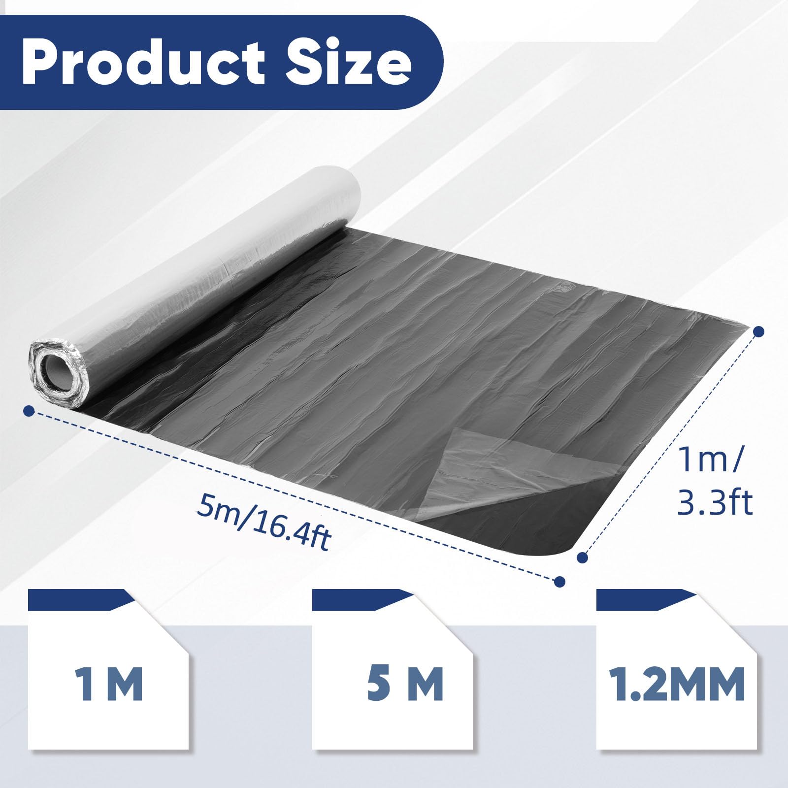 Cinta autoadhesiva de fieltro para techos de 39.6 pulgadas x 16.4 pies, cinta de reparación impermeable de betún para techos, cinta protectora de revestimiento de techo impermeable para fugas de