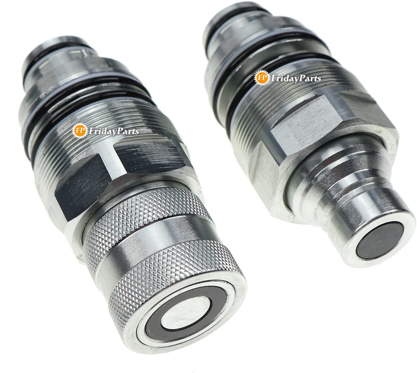 FridayParts Hydraulic Quick Connect Coupler Set V0511-77140 V0511-77150 Compatible for Kubota SVL75 SVL90 SVL90-2 SVL90-2C SVL90C