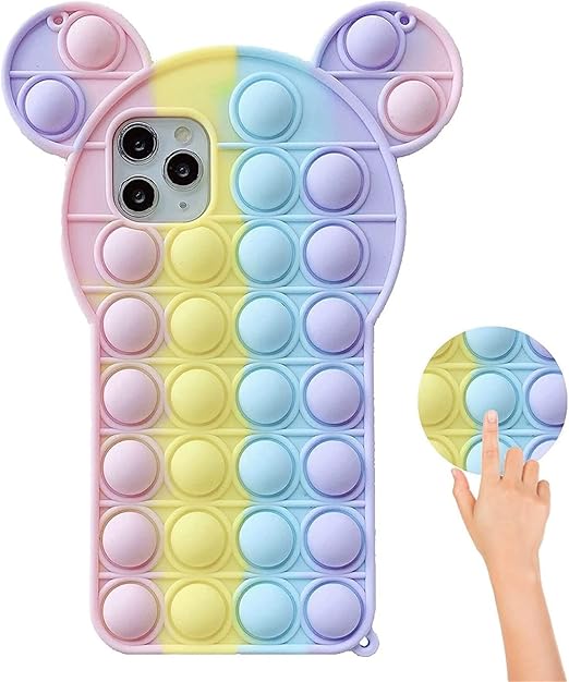 Amazon Com Push Pop Bubbles For Iphone 6 6s 7 8 Se Mickey Mouse Case Soft Silicone Phone Case Bubble Fidget Sensory Toy Funny Pop Fidget Toy Phone Protective Case Cover