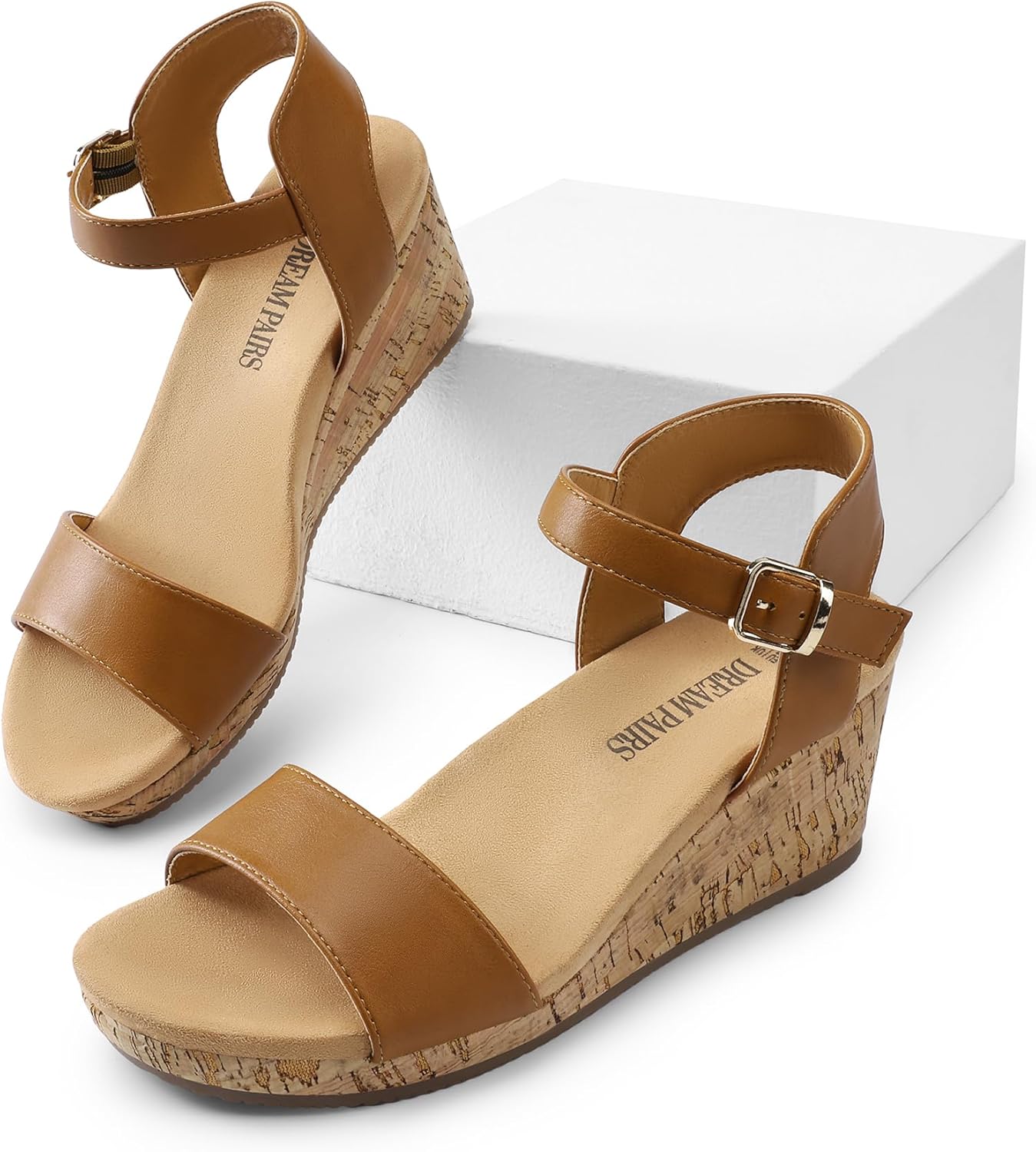 DREAM PAIRS Women's Open Toe Buckle Ankle Strap Platform Wedge Sandals for Women Summer Dressy Shoes | Women, Wedge, Platform, Open Toe, Ankle Strap, Buckle - Image 6