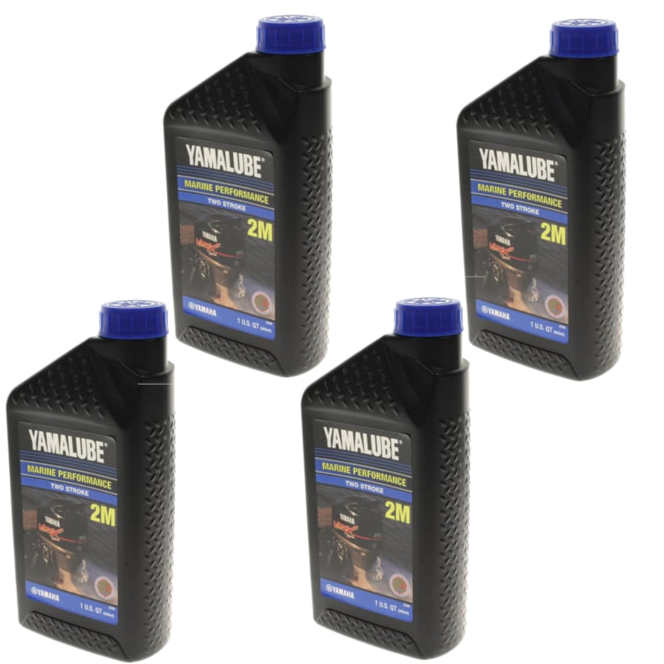 Yamaha Yamalube Outboard 2M Marine 2-Stroke Oil- 4 Quarts, #LUB-2STRK-M1-12