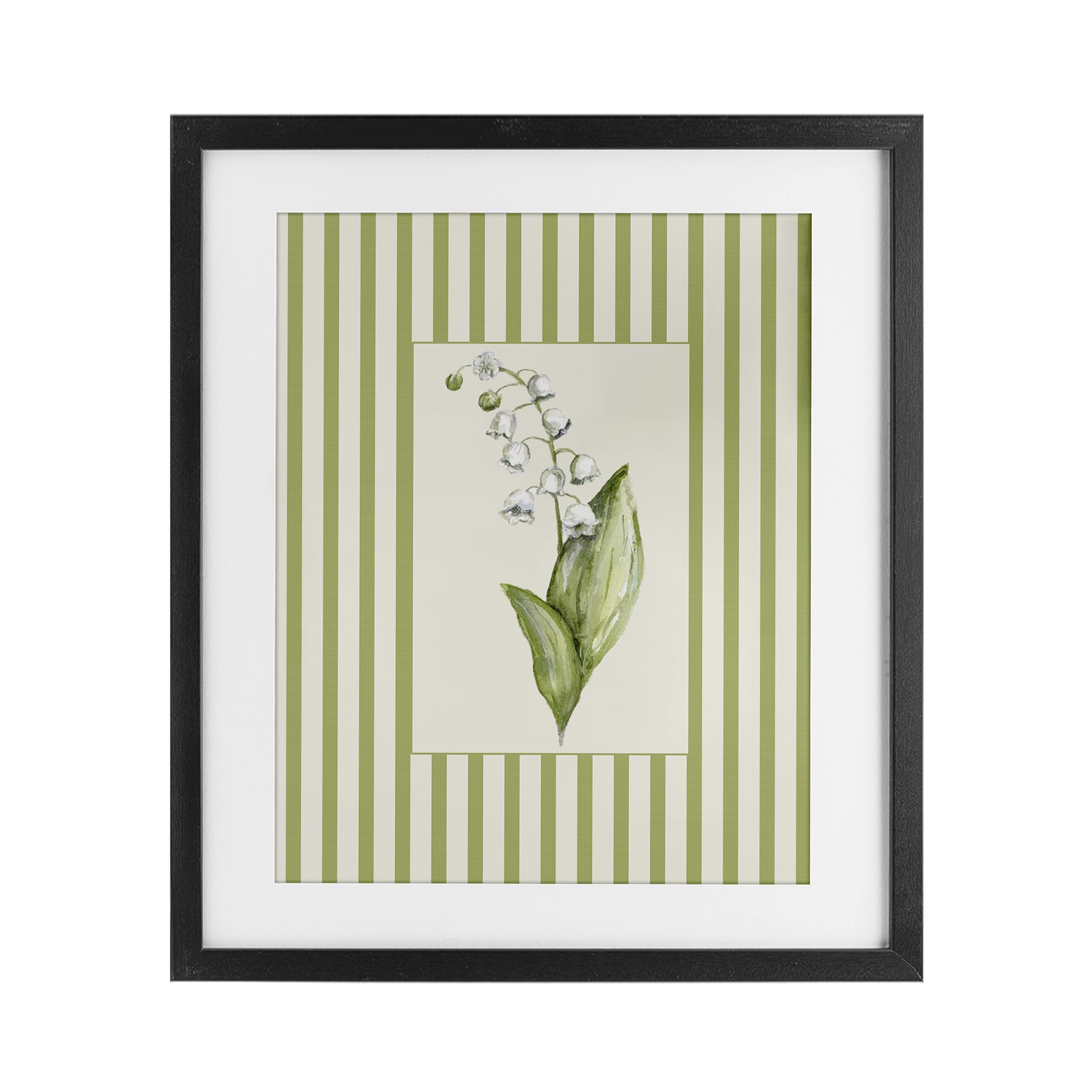 'Striped Lily Of The Valley'| Framed Print Under Glass