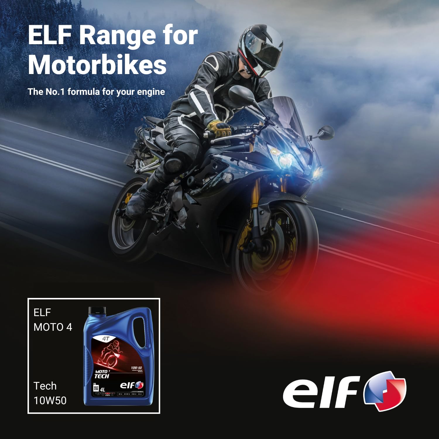 Amazon | エルフ(ELF) エンジンオイル MOTO 4 TECH 10W-50 バイク用 全