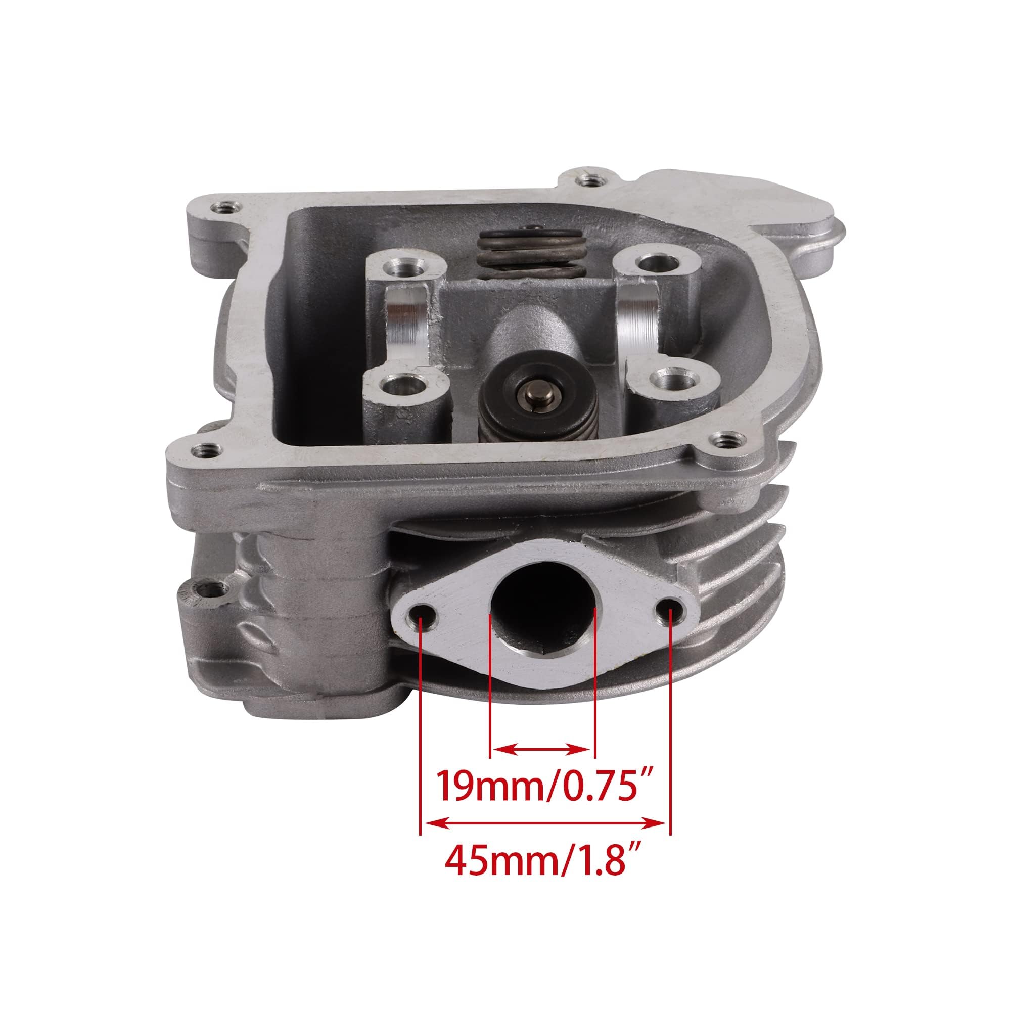 WOOSTAR 47mm Cilindro con Cilindro Culata con Juego de Anillos de Pistón y Kit de Juntas Reemplazo para GY6 72cc 80cc Taotao 49cc 50cc 4 Tiempos 139QMB 139QMA Motor Scooter Ciclomotor ATV
