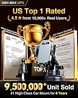 Vista 2 de VANMASS Soporte de teléfono de automóvil de grado militar verdadero [mejor succión y clip] Soporte de teléfono celular para salpicadero, parabrisas