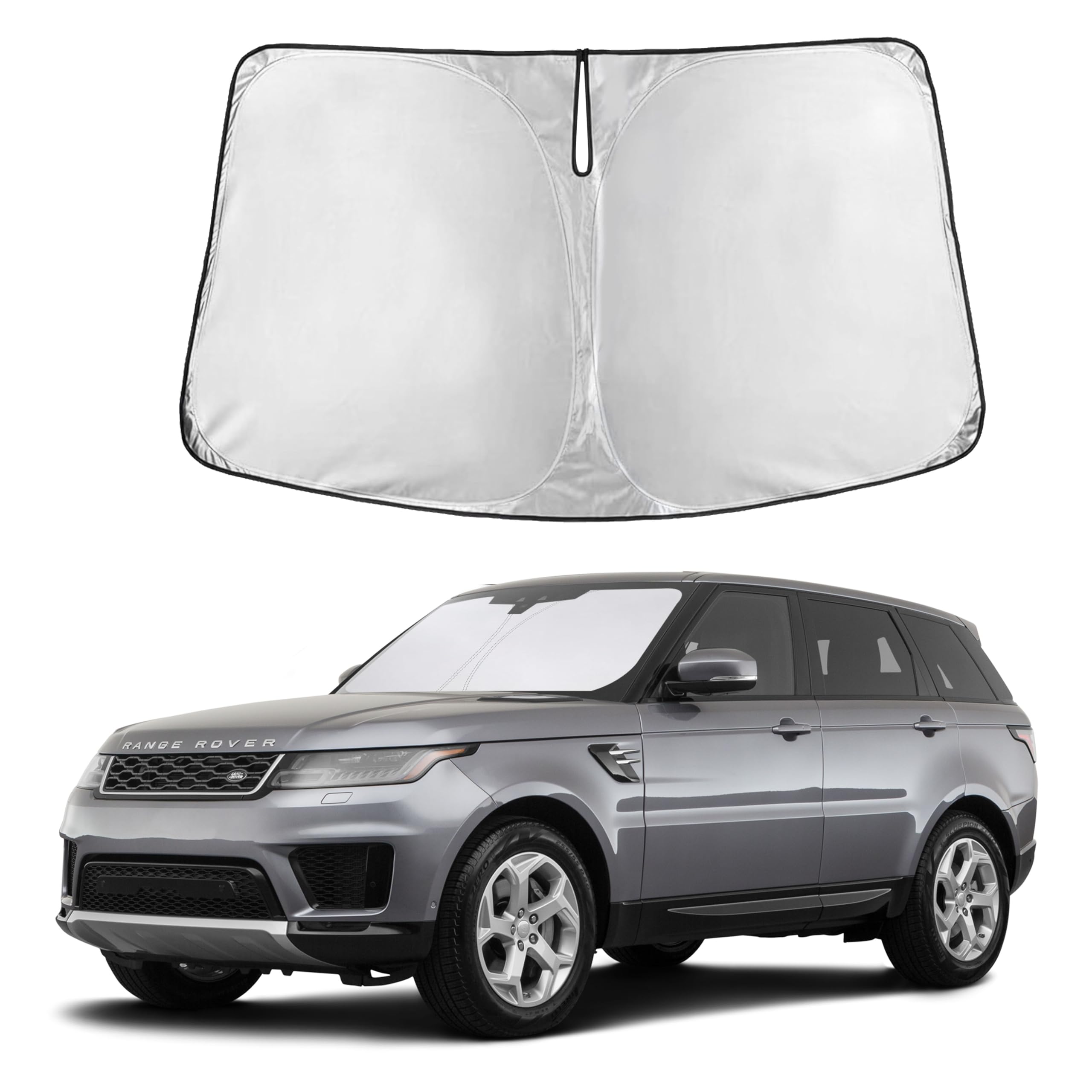 Autovir Windshield Sun Shade Fit for 2014-2020 2021 2022 Land Rover Range Rover Sport Sunshade, Front Car Window Shades Sun Visor, Blocks UV Rays & Heat, Car Accessories Fit for Land Rover Range Rover Sport 2014-2022