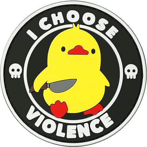 XMJY Parche de PVC I Choose Violence, 1 parche de meme con gancho y bucle, divertido parche de moral divertido para mochilas tácticas, sombreros,