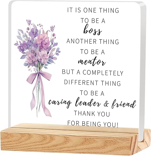 Funny Office Desk Decor, One Thing Boss Another Acrylic Sign