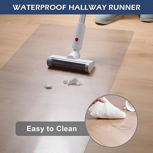 Miniatura 5 de SALLOUS Alfombra de pasillo de 2 x 6 pies, tapete de cocina para entrada, dormitorio, sala de estar, antideslizante, impermeable, tapete para