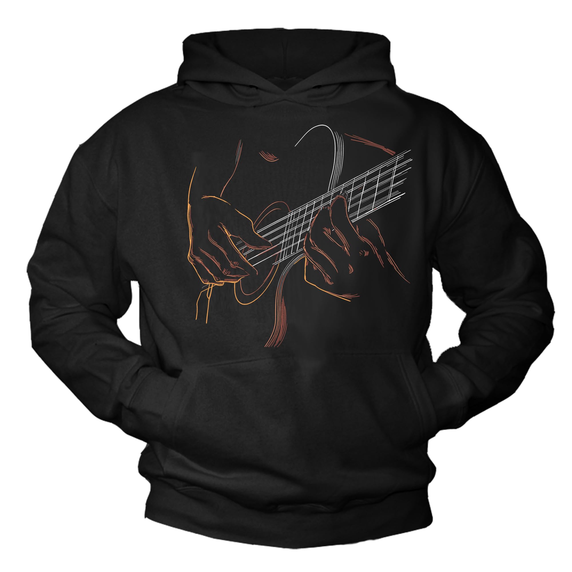Makaya Sweat à Capuche Homme avec Motif Guitare Hoodie Musique
