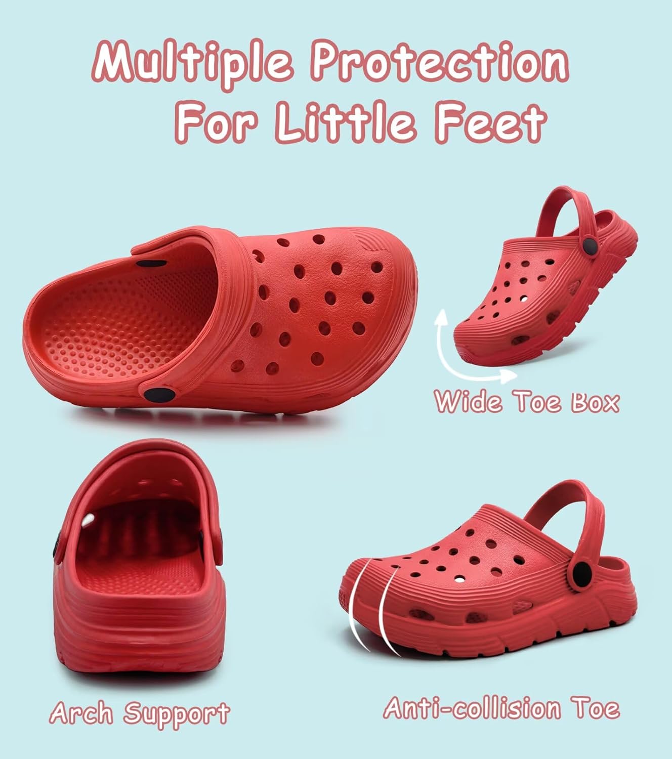 Cubufly Kids Clogs Boys Girls Garden Water Shoes Toddler Slip On Slides Sandals Indoor Outdoor Pool Beach Slipper - Image 2