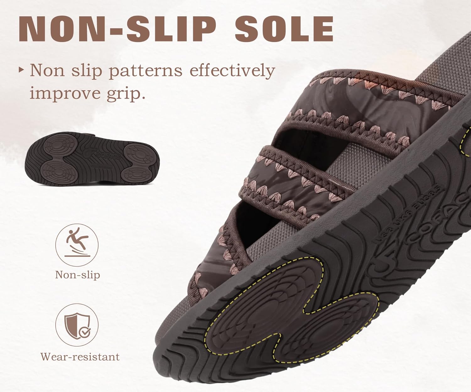 COFACE Womens Orthopedic Walking Sandals with Arch Support 2026 Summer Slides for Women Comfortable Outdoor Sandal Cloud Thick Cushion