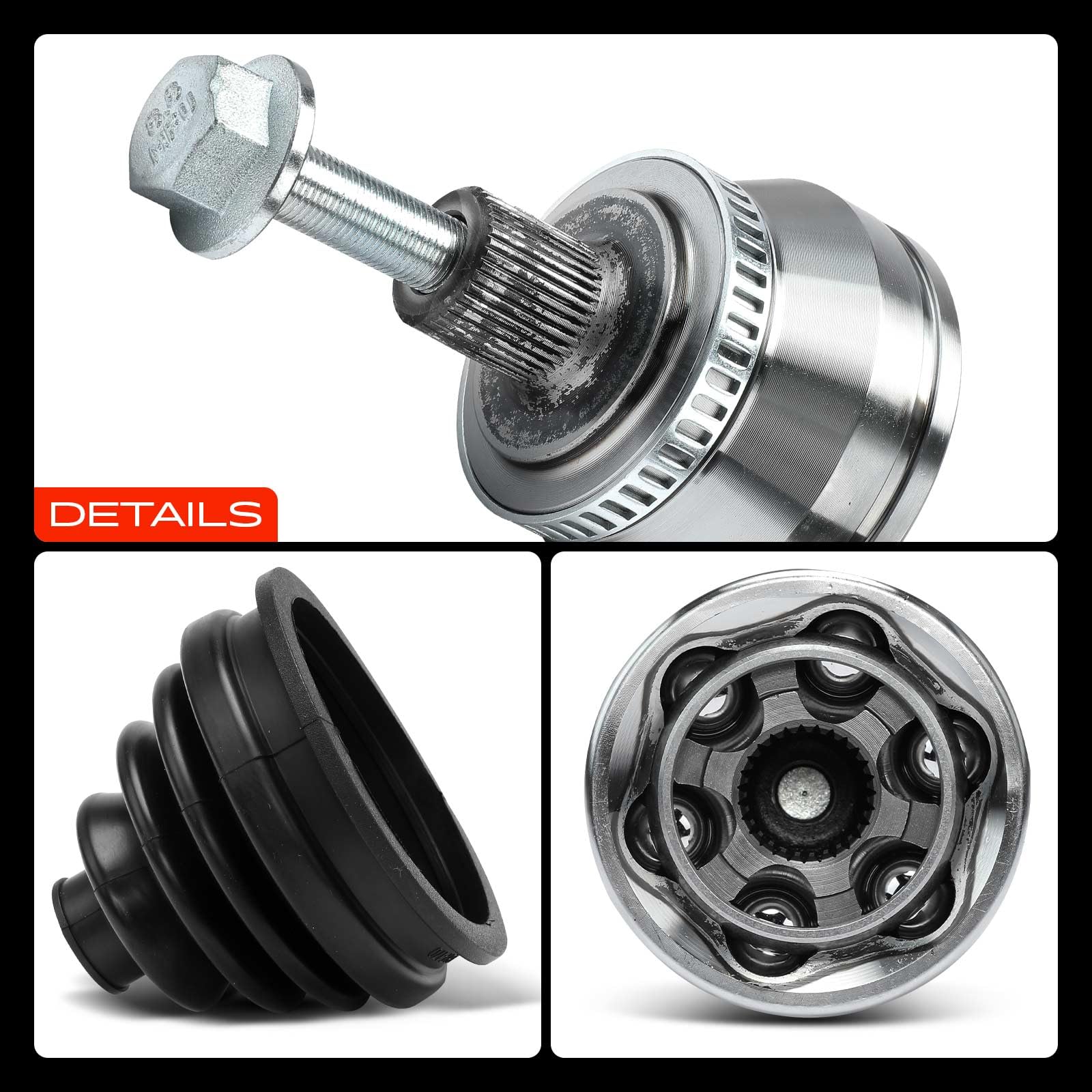 Frankberg Gelenksatz Antriebswelle Vorne Kompatible mit A4 1995-2006 A6 1997-2005 A8 1994-2000 Allroad 2000-2005 Superb I 2001-2008 Pa.ssat 1996-2005 Replace# 8D0498099D