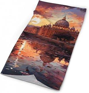 Rome Sunset Cooling Bandana, UV Protection Neck Gaiter | Breathable Face Mask for Outdoor, Moisture Wicking Headwear for Women Men, Quick Dry Head Wrap, Washable Headband