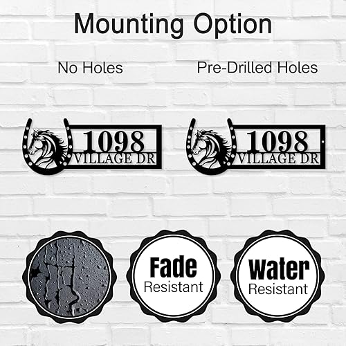 Vista 54 de Custom House Number Address Sign Personalized Metal Address Plaque Personalized Metal Sign Personalized Metal Outdoor Address Name Sign Outdoor Sign