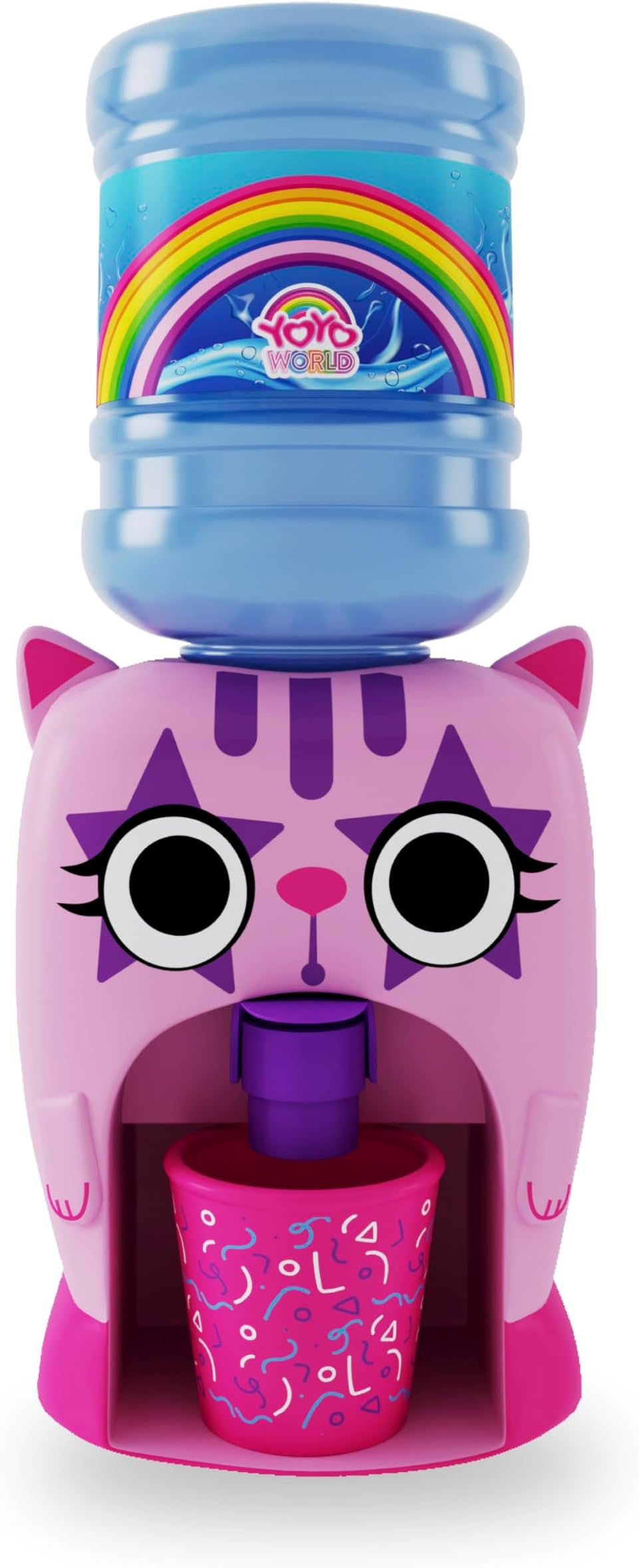 – Tiny Water Dispenser Machine for Dollhouse Furniture, Juice, Beverage | Miniature Desktop Water Dispenser, Best Gift for Boys and Girls (Cat)