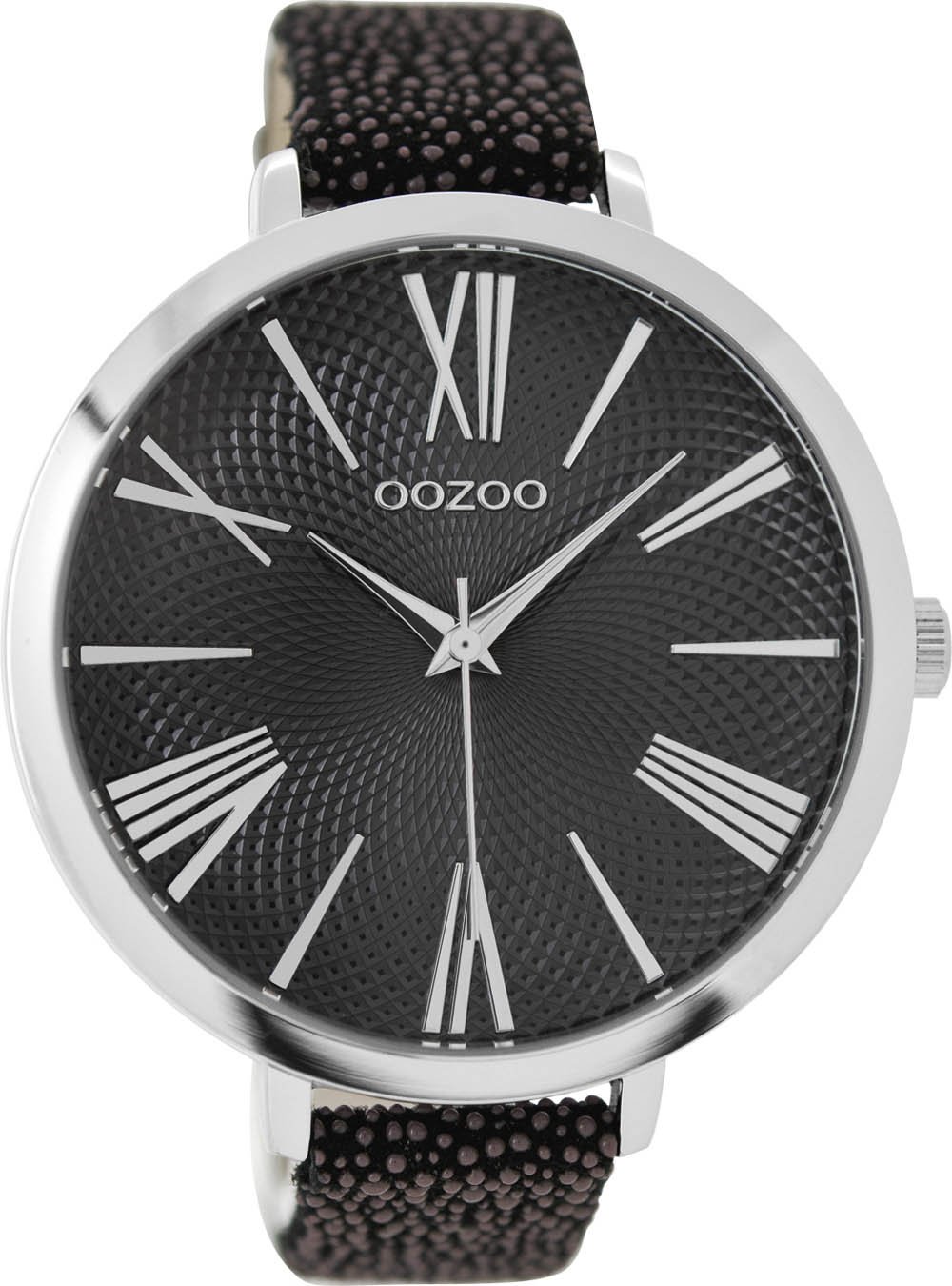 Oozoo Damenuhr mit Snake Look Lederband und Mandala Zifferblatt XXL 48 MM in verschiedenen Ausführungen