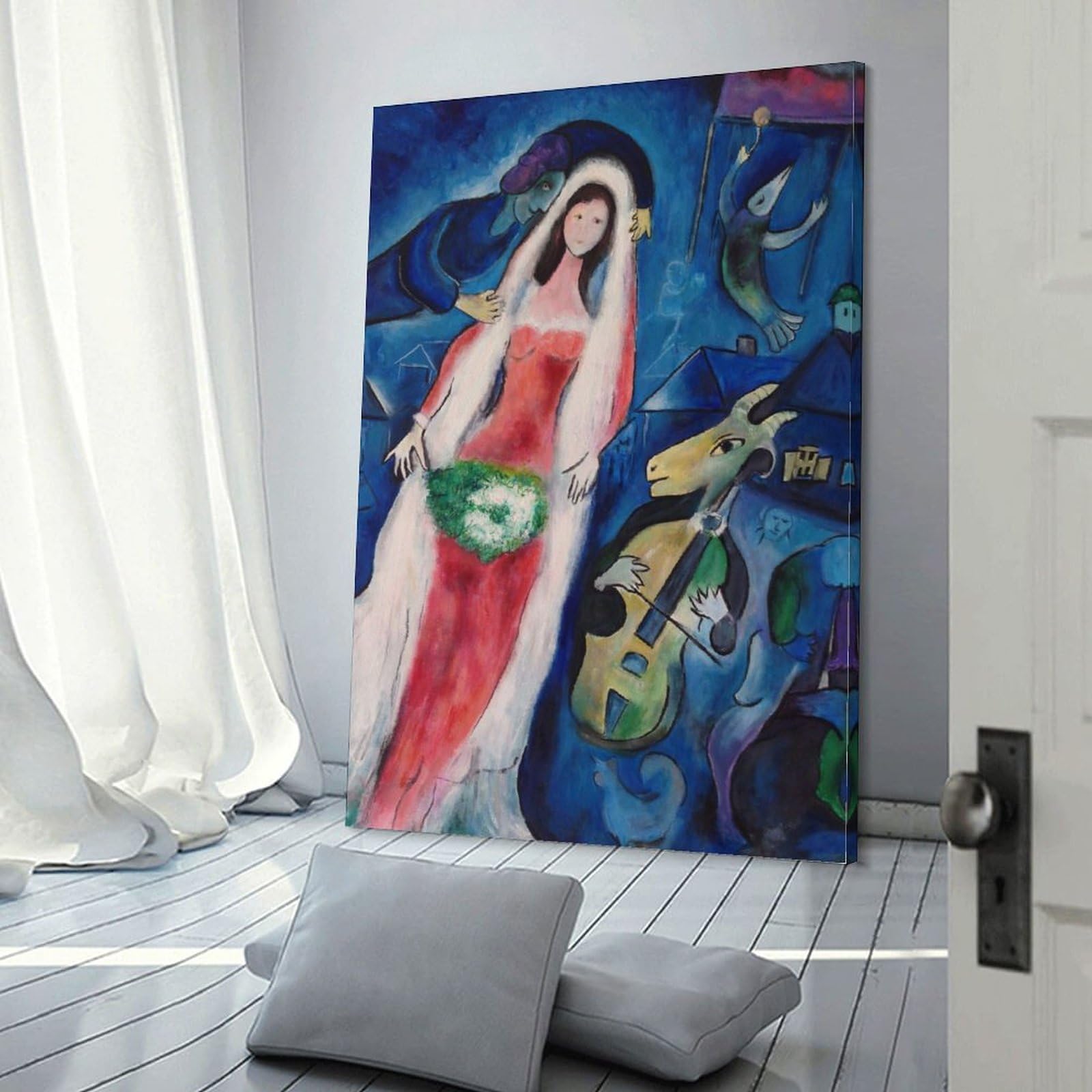 Amazon.com: Marc Chagall The Bride La Mariee Art Poster Poster