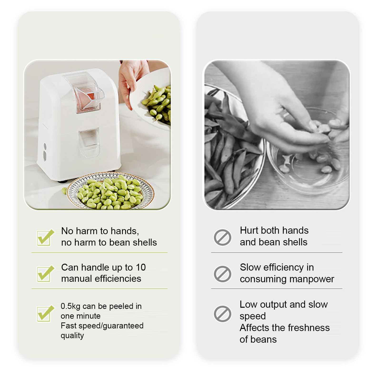 Generic Éplucheur de Pois électrique, Compact et Portable, Automatique, pour Cuisine de Restaurant, 1x Rechargeable, 1800mAh