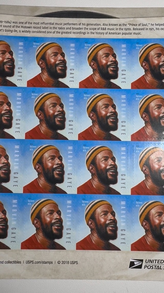 Watch Marvin Gaye Music Legend Commemorative Stamp Sheet of 16