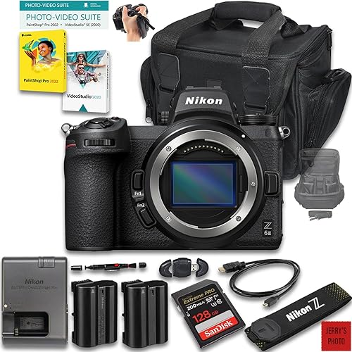 Nikon Z6 II Mirrorless Camera (Body Only) + 128 GB Memory + Extra Battery + Extra Charger + Camera Case + HDMI Cable + More (18pc Bundle) (Renewed)