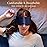iCooBreeze 100% Natural Silk Eye Mask for Women Men, Soft Pressureless Cooling Blackout Eye Covers for Sleeping, Large Size Sleep Mask fits All Heads Adjustable, 1PC, Navy Blue