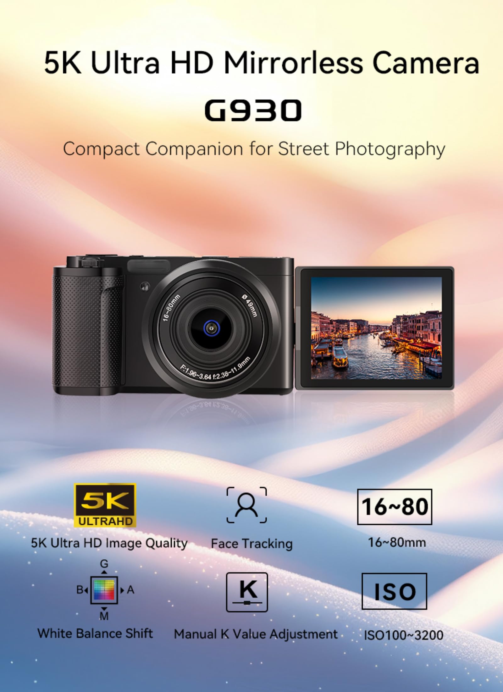 Amazon.com : G930 Mirrorless Digital Camera 5K 64MP for Photo and