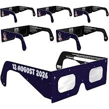Absolute Eclipse Solar Eclipse Glasses 2026 to See the Solar Eclipse - ISO 12312-2 CE Certified - August 12 2026 - Adult Children - EU Manufacturer Approved AAS - 55+ Designs