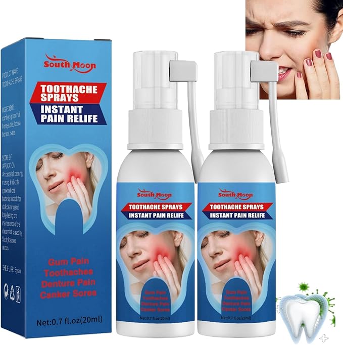 2PCS Toothache Pain Relief for Adult,Toothache Relieving Spray,Oral