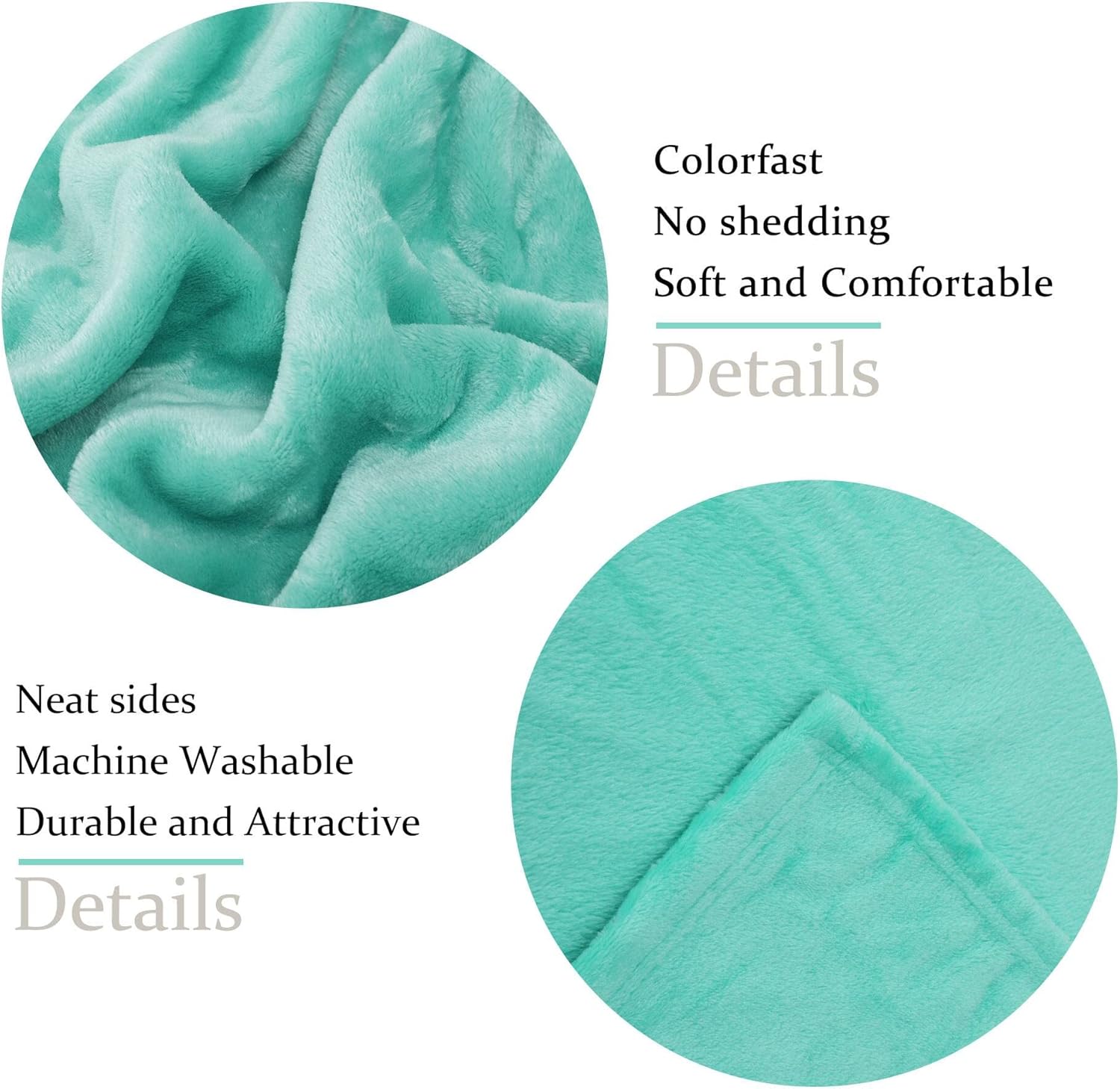 NANPIPER Fleece Blankets Super Soft Flannel Fuzzy Blanket for Bed Couch Luxury Cozy Plush Microfiber Blanket-Twin Size Lake Blue - Image 2