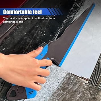 Car Window Tint Squeegee with Magnetic Rubber Blade Heavy-Duty Tinting Application Tools for Car Vinyl Wrap, Window Film Installation&Glass Cleaning Universal Water Removal Scraper (2PCS)