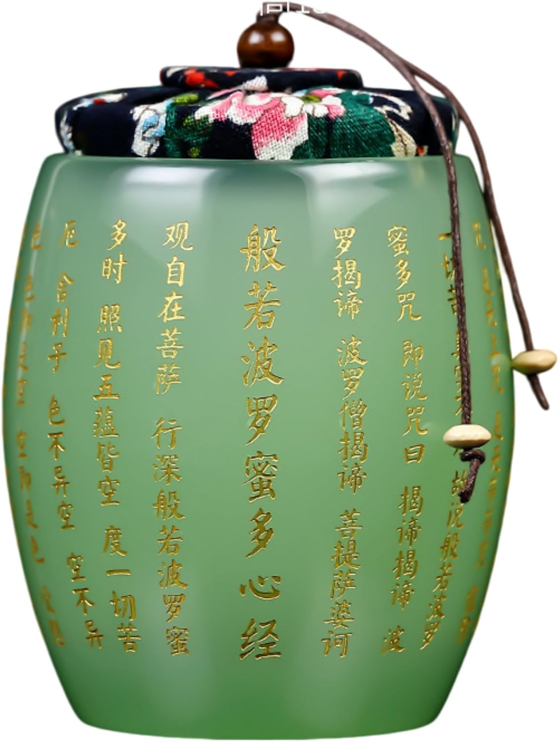 汝青玉瓷茶叶罐-雕刻心经圆润款 Glass Tea Cup,Ceramic cup Set,Zi Sha Tea Cup,Ceramic Teapot,Purple Clay Tea 汝青玉瓷心经茶 Ceramic Coffee Mugs Set,Microwave & Dishwasher Safe,Gift for Man and Women