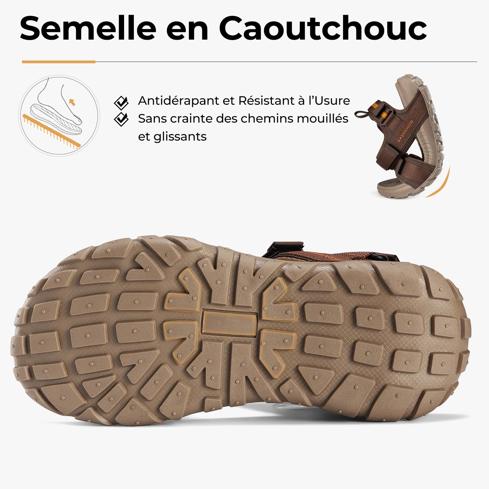 Mishansha Sandales Homme Bout Ouvert Antidérapante 39-46 EU | Chaussures de Sport, Trekking, Randonnée, Marche, Été
