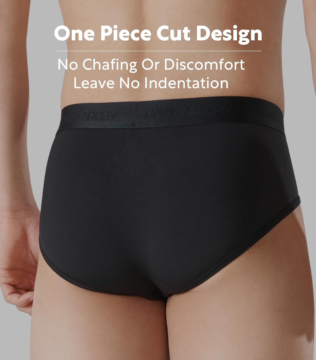 DAVID ARCHY Men's Briefs Modal No Fly Underwear Support Pouch Soft Comfort Briefs for Men 4 Pack - Image 4