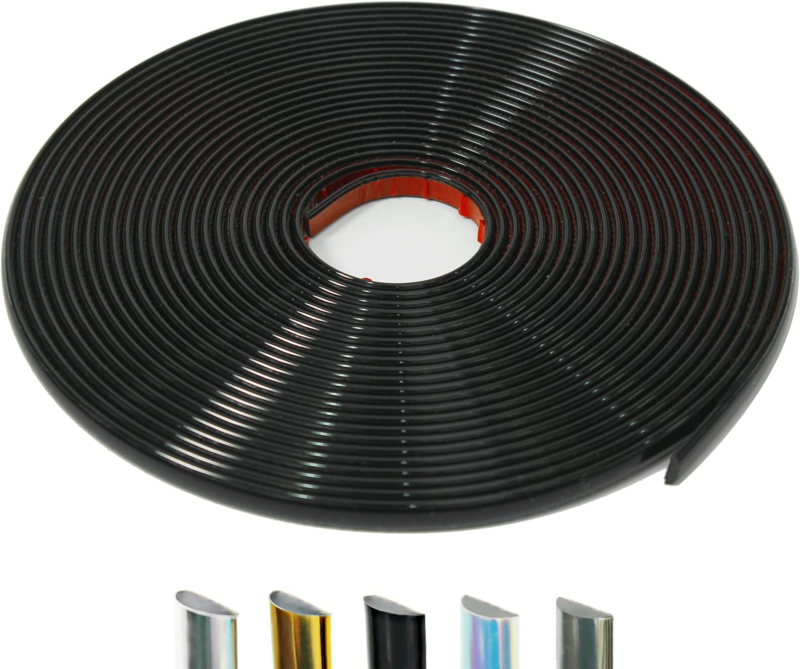 32.8 Ft Peel and Stick Trim, Waterproof Molding Trim for Walls, Edges, Borders, Window Frames, Backsplash Tiles, Flexible and Self Adhesive Trim Black