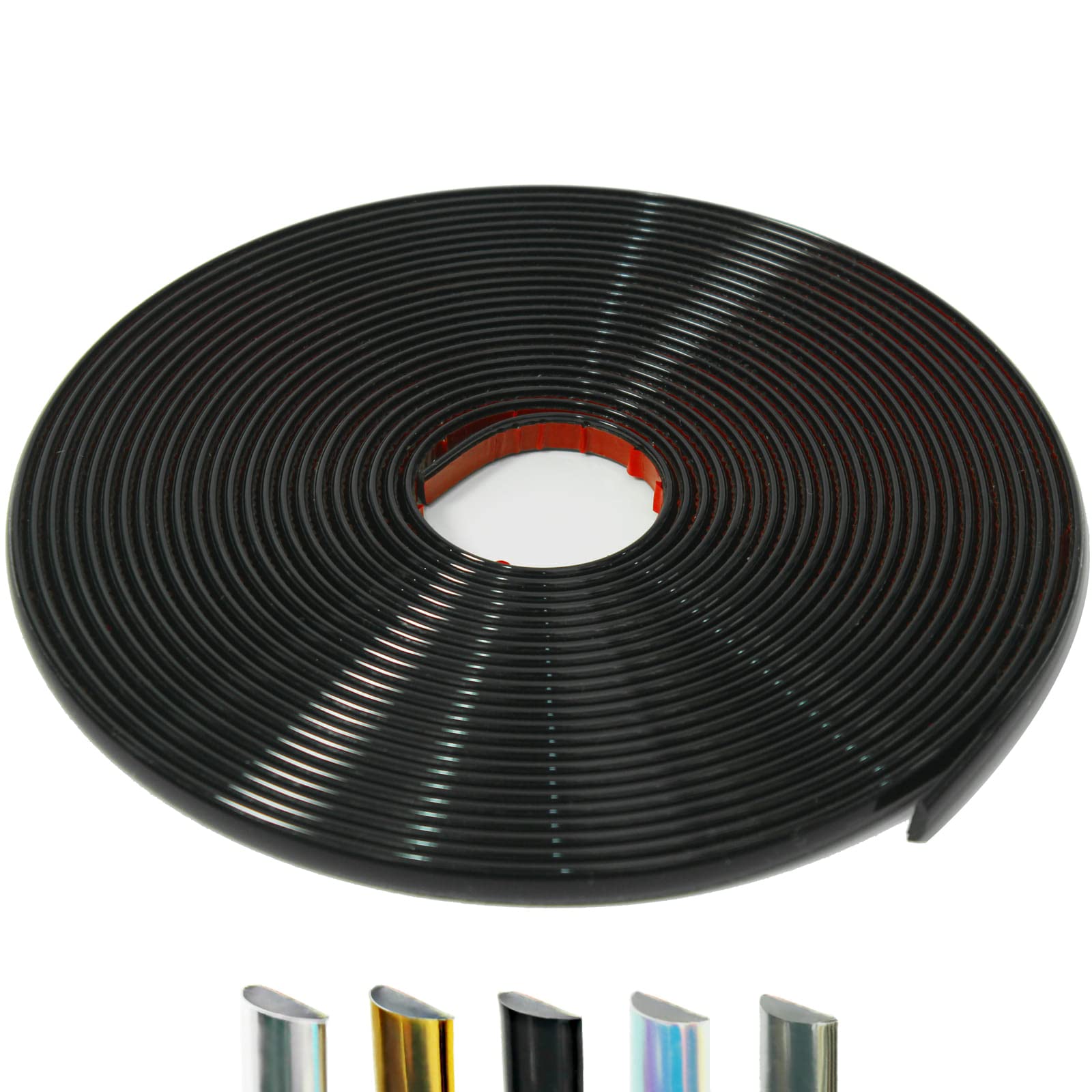 32.8 Ft Peel and Stick Trim, Waterproof Molding Trim for Walls, Edges, Borders, Window Frames, Backsplash Tiles, Flexible and Self Adhesive Trim Black