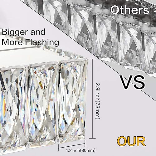 Miniatura 5 de ZUZITO Luces de tocador de baño de 6 luces, accesorios de iluminación LED cromados sobre el espejo, luces modernas de tocador de 36 W para pared de