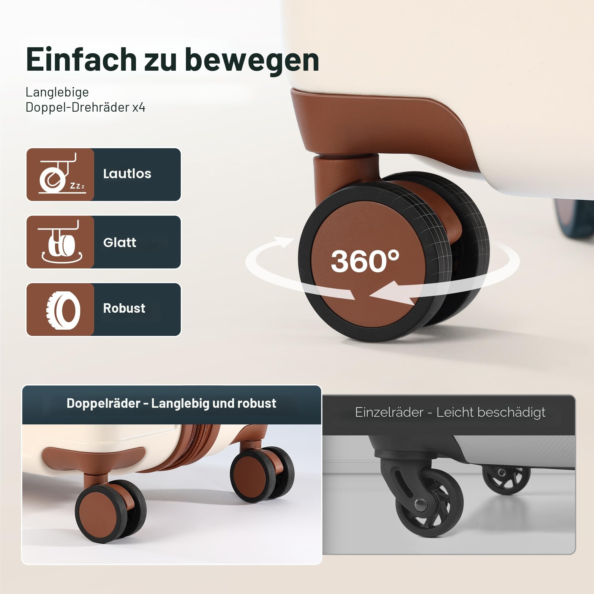 Vipbox Kofferset Hartschale (3 Jahre VIP-Service) Leicht 100% PC Ultra-Langlebige Erweiterbar Trolley Handgepäck Reisekoffer mit Rollen und TSA Schloss