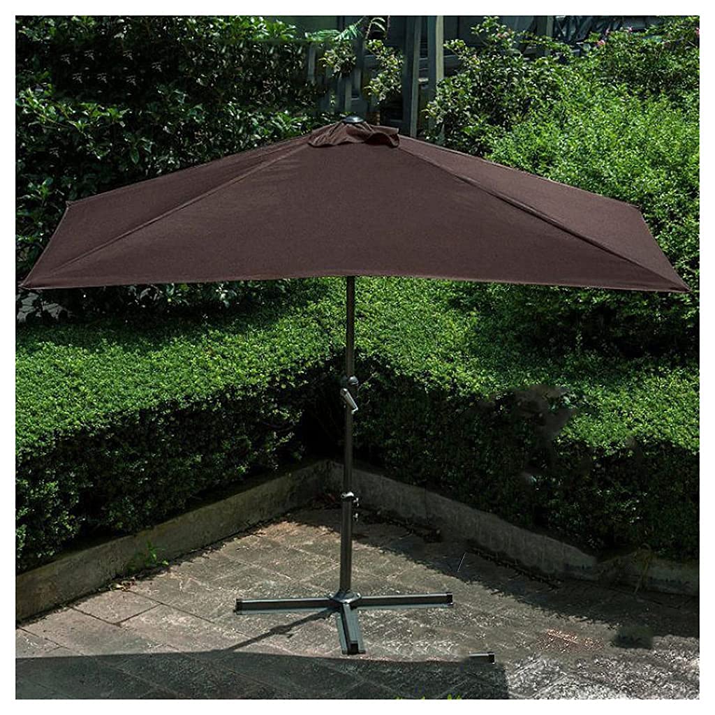 Sombrilla de jardín de 250 cm CLSDRZC con base triangular y tela roja 8