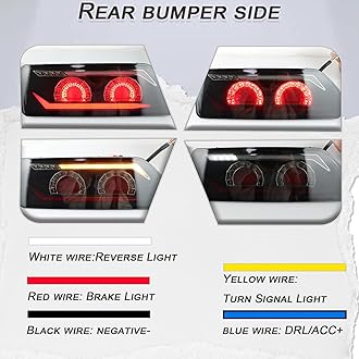 Upgrade Full LED Tail Lights DRL for Suzuki Jimny 2019-2025,Smoked LED Tail lights Rear Brake Lamps & Turn Signal lamp & Parking Light & Reverse Light,2PC Passenger and Driver