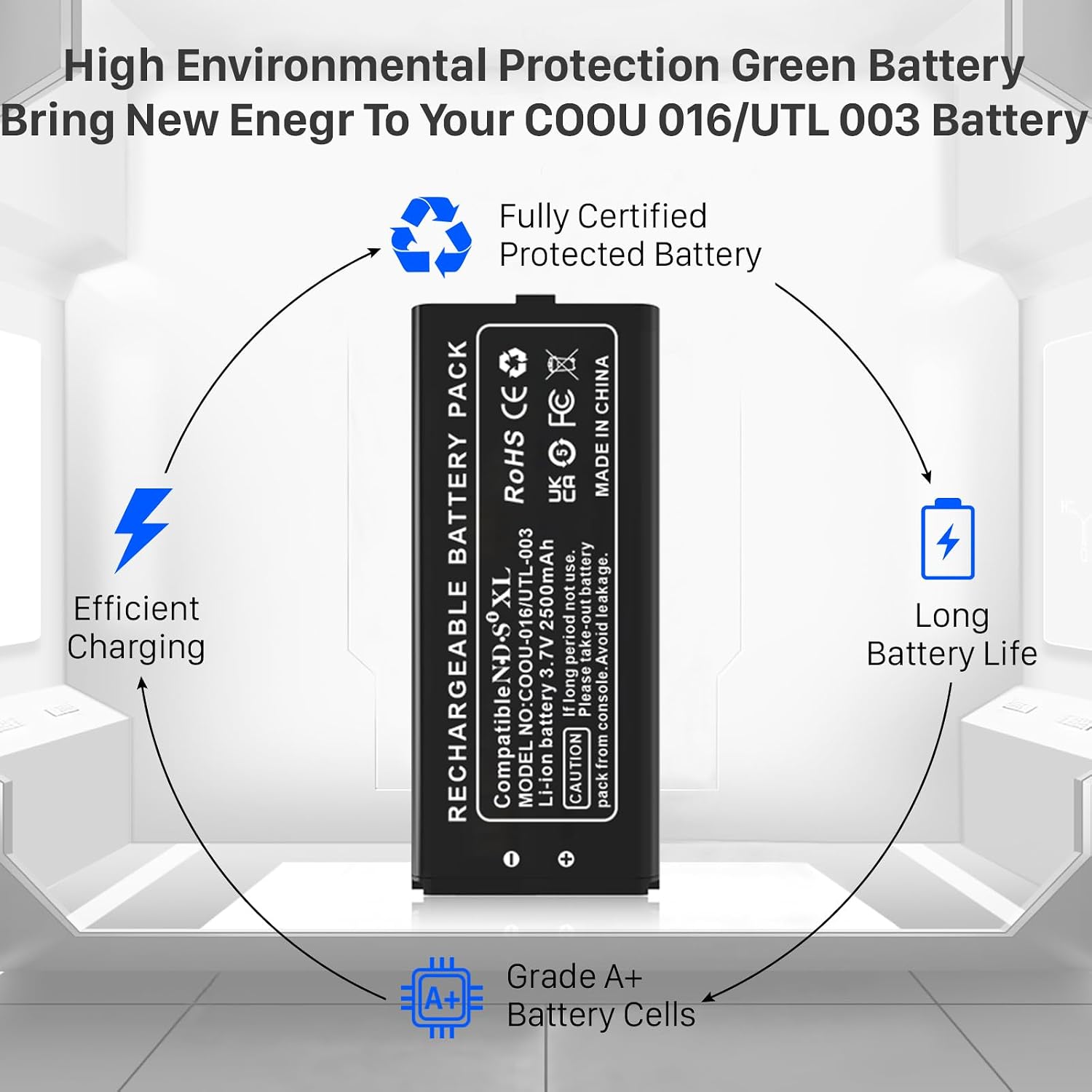 2500mAh UTL-003 Battery, High Capacity Replacement Battery for DSi XL, DSi LL,UTL-001,C UTL-A-BP,DS XL,UTL-003 Game Player (Not for Nintendo DSi NDSi DS Lite) 7 7148F2qRGAL. AC SL1500