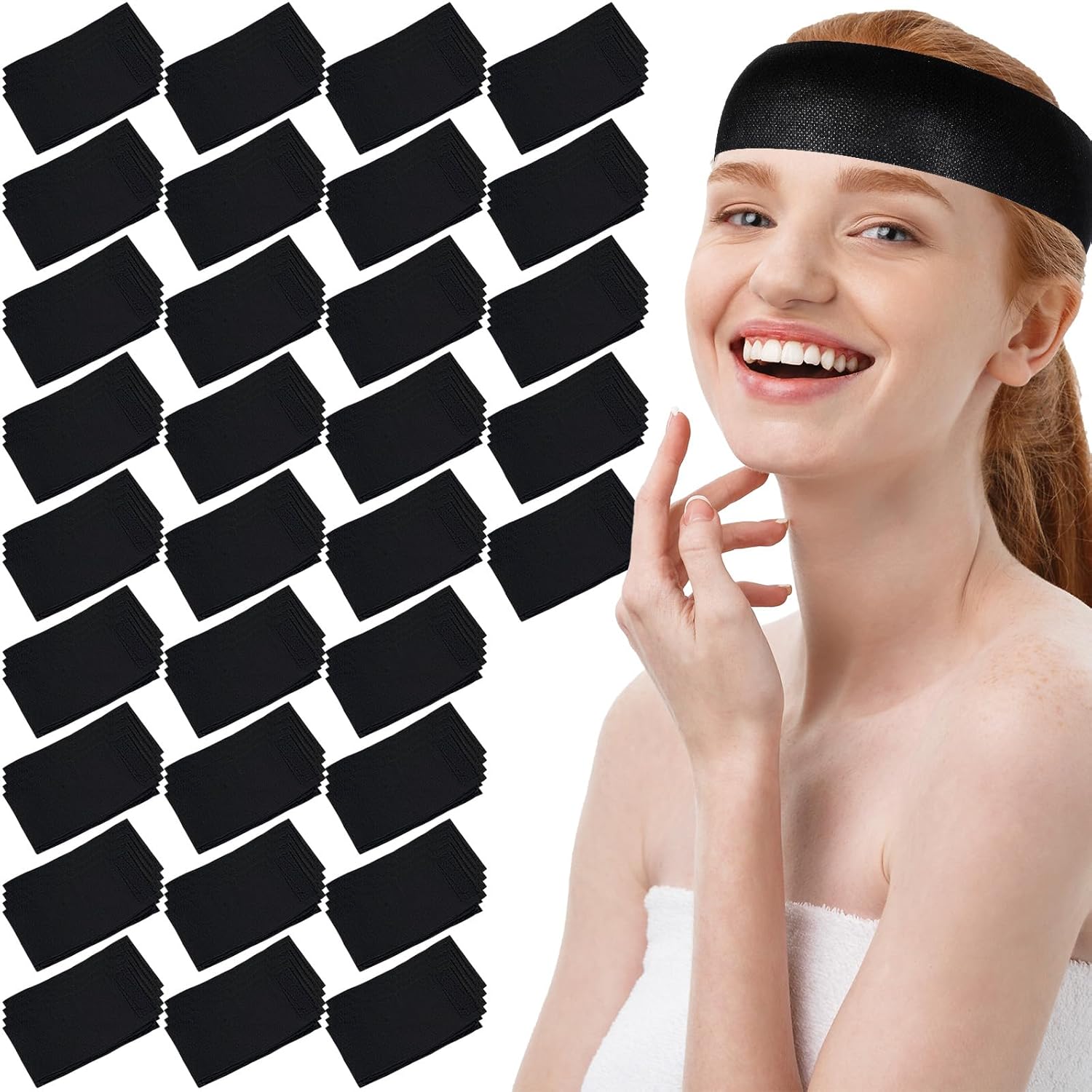 DIVINA VITAE 128Pcs Disposable Spa Facial Headbands,...