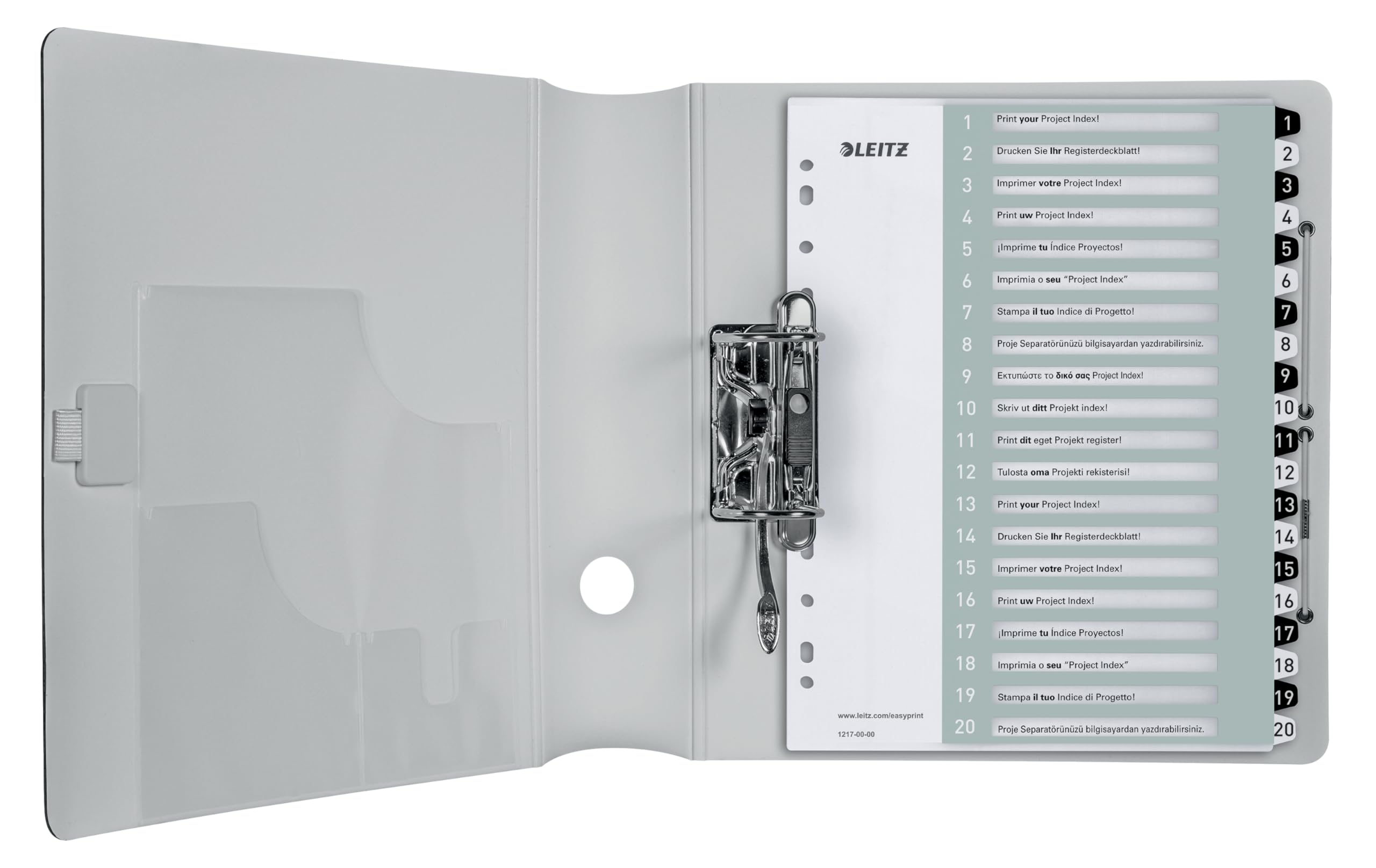 Registro Leitz Con Tasti A-Z - Cartoncino Bianco, 21 Fogli, Pratico Per Archivio E Ufficio - Foto 9