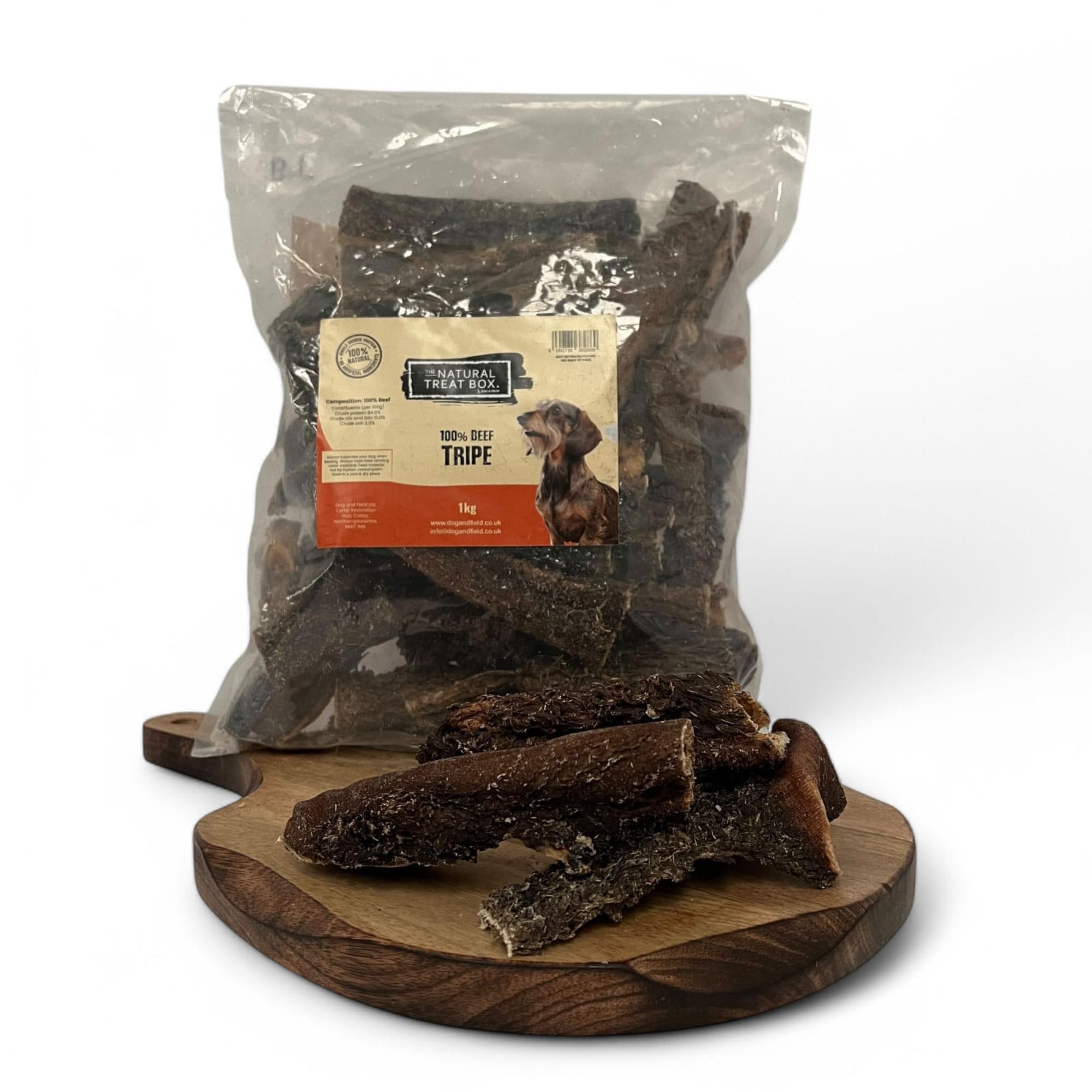 Dog & Field Beef Tripe Sticks for Dogs - 1kg. 100% Natural Dog Chews, High Protein Chew Treats | Promotes Dental Health | Long Lasting Dog Chew | Grain Free & Hypoallergenic |