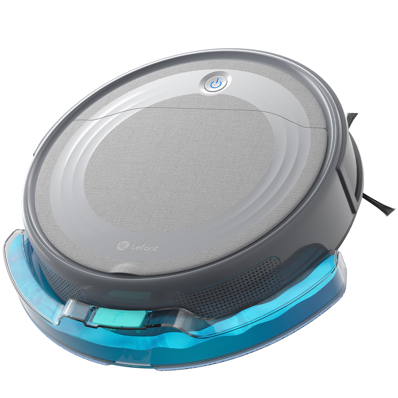 Lefant Saugroboter mit Wischfunktion, ToF-Lasernavigation, 6000Pa Staubsauger Roboter 7.9 cm Ultra Flach, Teppicherkennung, ideal für Tierhaare und Hartböden, App-/Alexa-Steuerung, M310 Ultra Grau